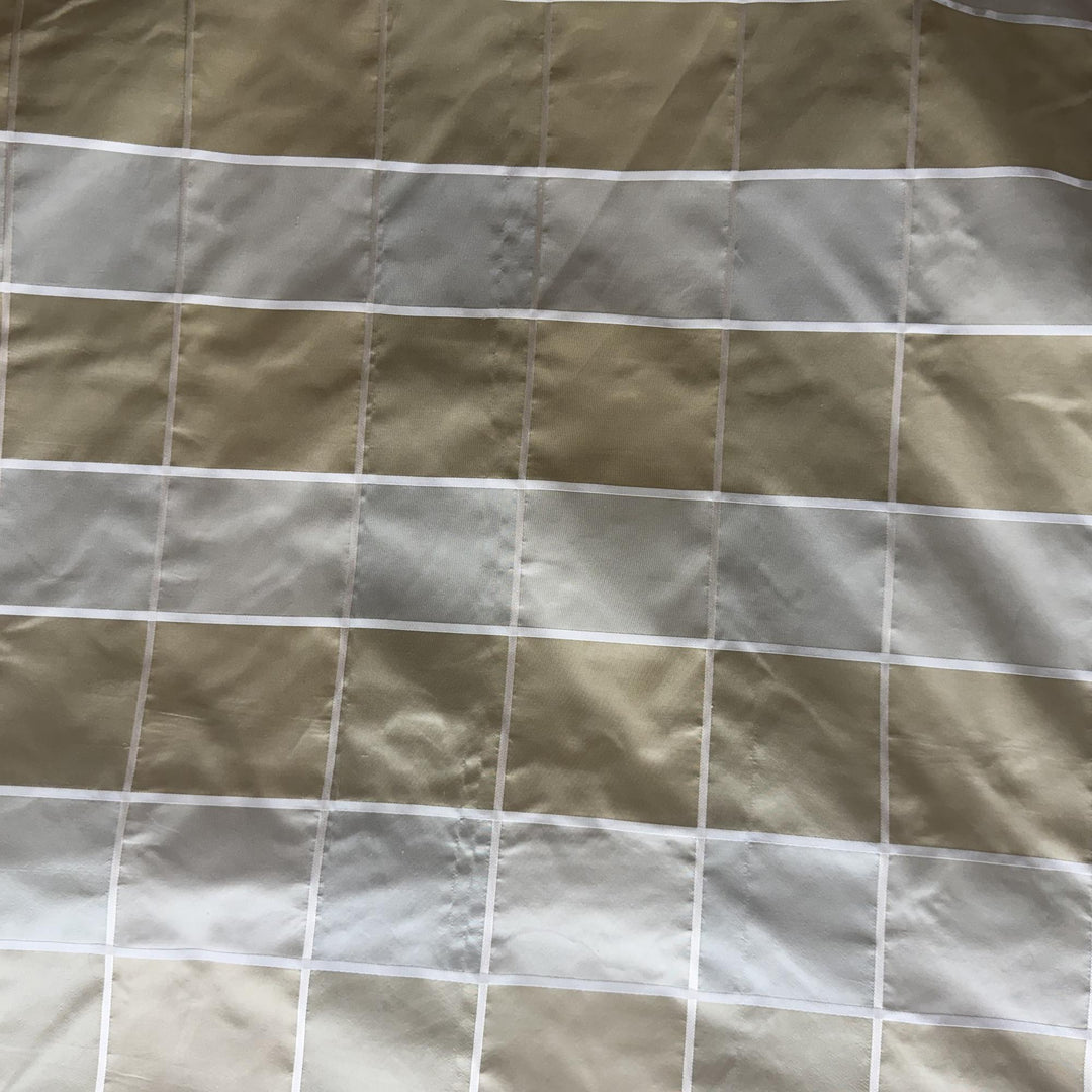 Lisorelle Striped Square Geometric Silk Fabric in Celadon