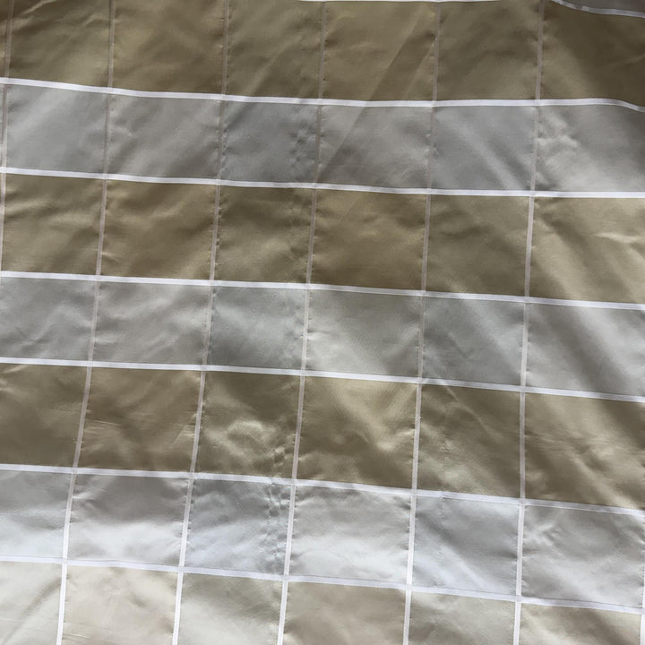 Lisorelle Striped Square Geometric Silk Fabric in Celadon