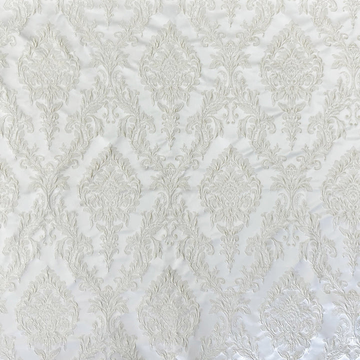 Avignon Shiny Floral Damask Jacquard Fabric | 10 Colors