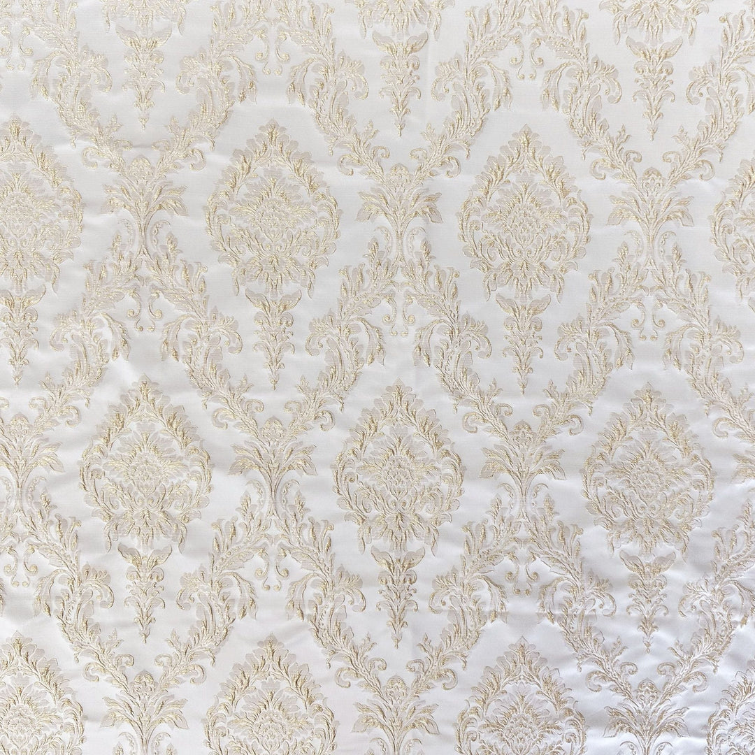 Avignon Shiny Floral Damask Jacquard Fabric | 10 Colors