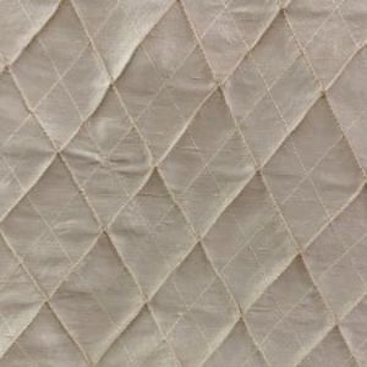 Morvessa Solid Diamond Geometric Silk Fabric in Taupe