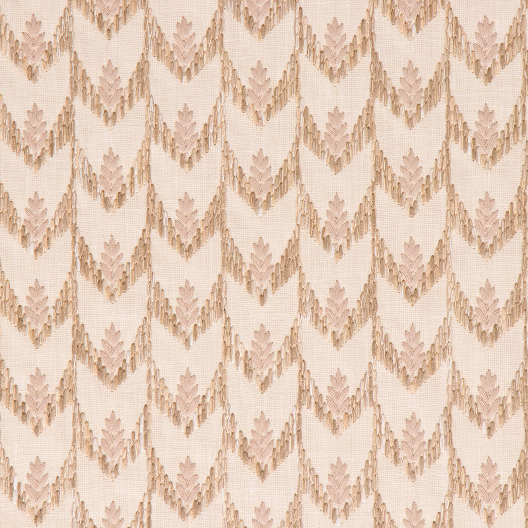 Arbelle ikat leaf chevron fabric in Wheat