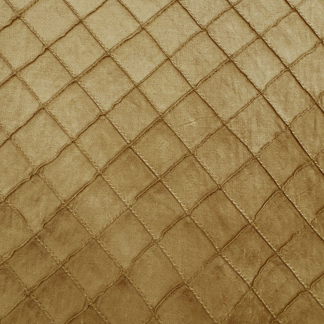 Orsanne Solid Small Diamond Geometric Silk Fabric in Antique