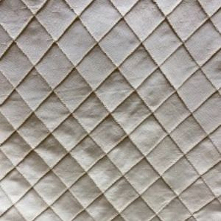 Orsanne Solid Small Diamond Geometric Silk Fabric in Camel