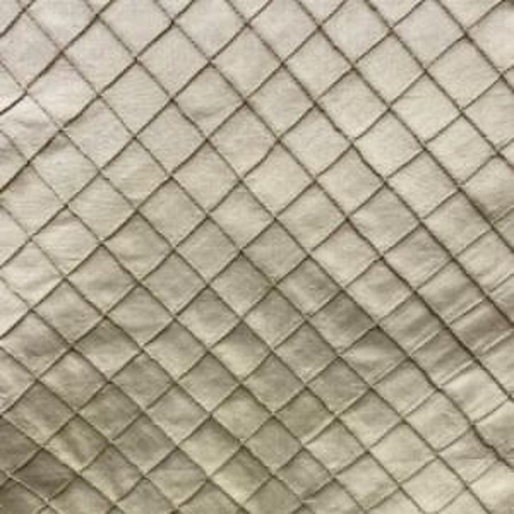 Orsanne Solid Small Diamond Geometric Silk Fabric in Green Tea