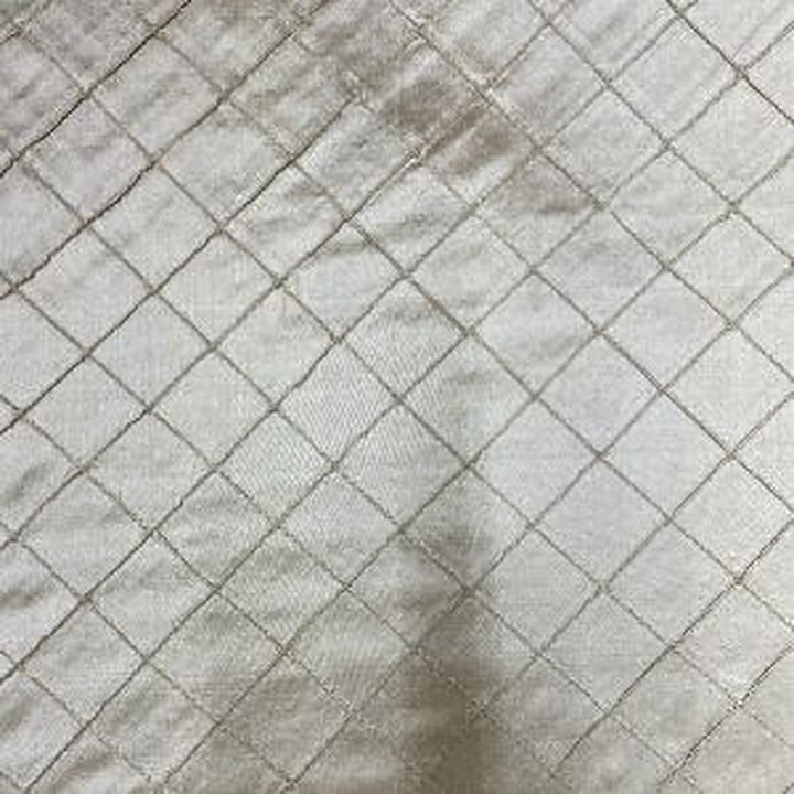 Orsanne Solid Small Diamond Geometric Silk Fabric in Latte
