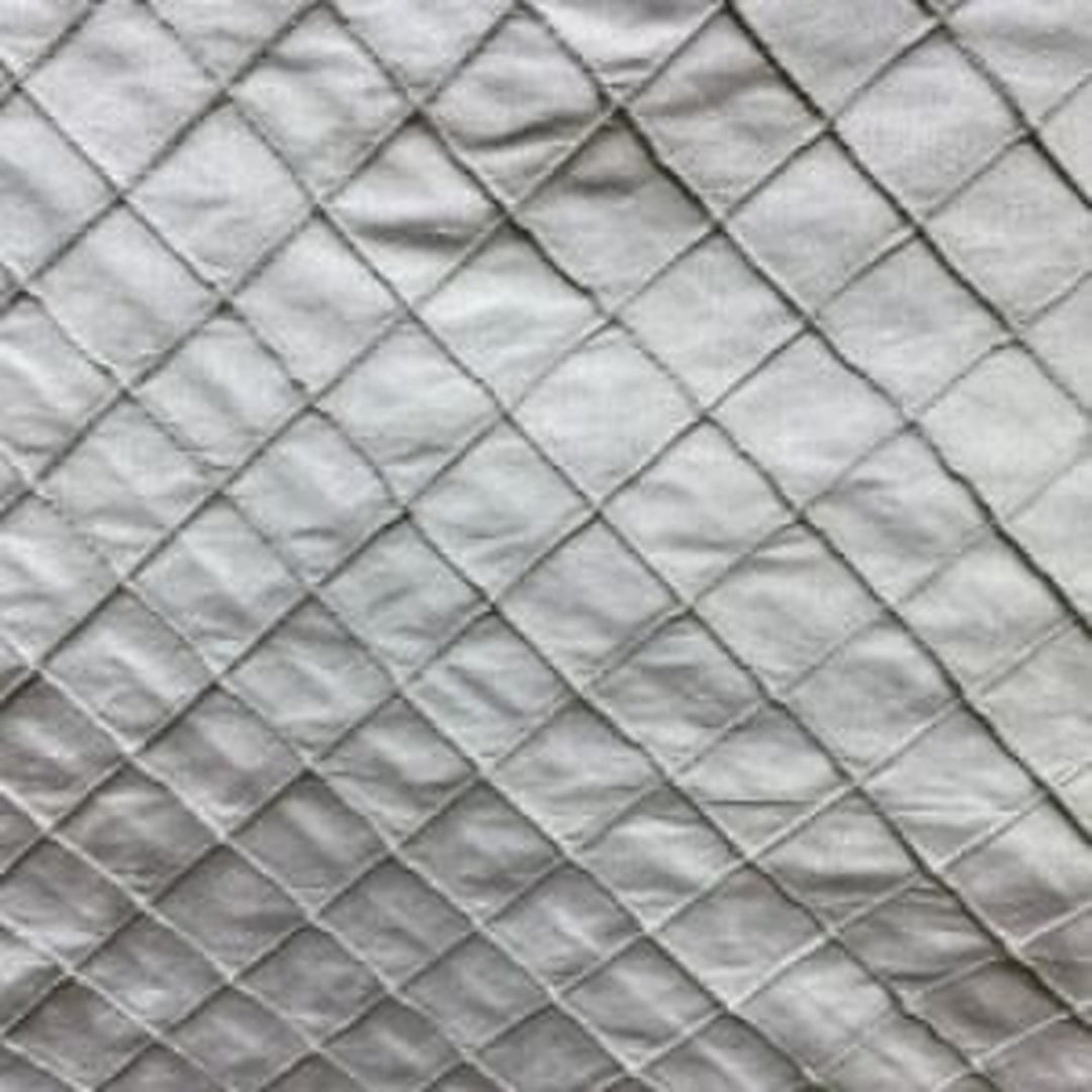 Orsanne Solid Small Diamond Geometric Silk Fabric in Sage