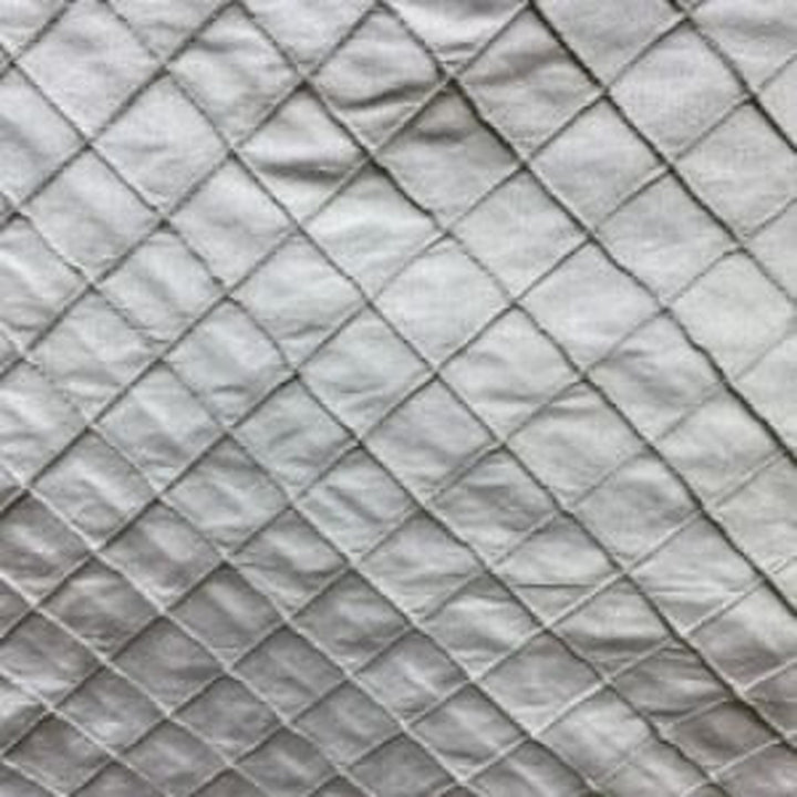 Orsanne Solid Small Diamond Geometric Silk Fabric in Sage