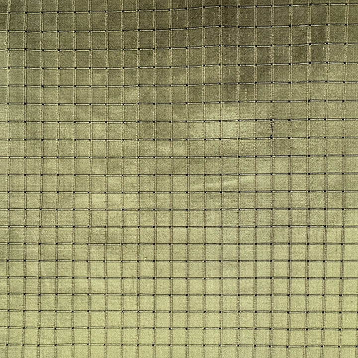 Parvelle Solid Small Square Geometric Silk Fabric in Arbor