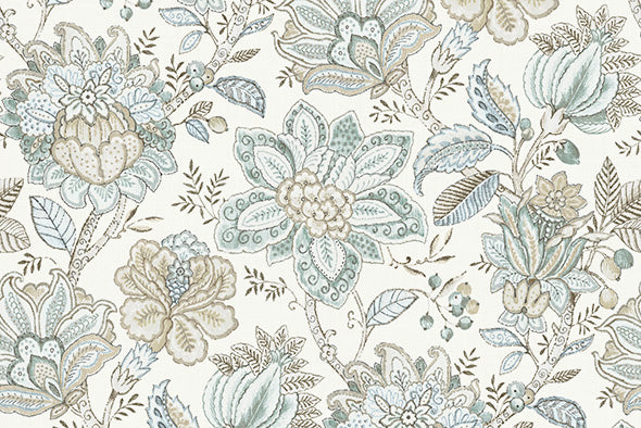 4 COLORS / Rosette Floral 100% Cotton Fabric