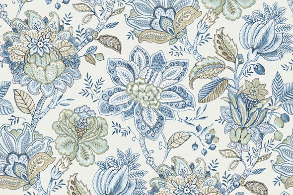 4 COLORS / Rosette Floral 100% Cotton Fabric