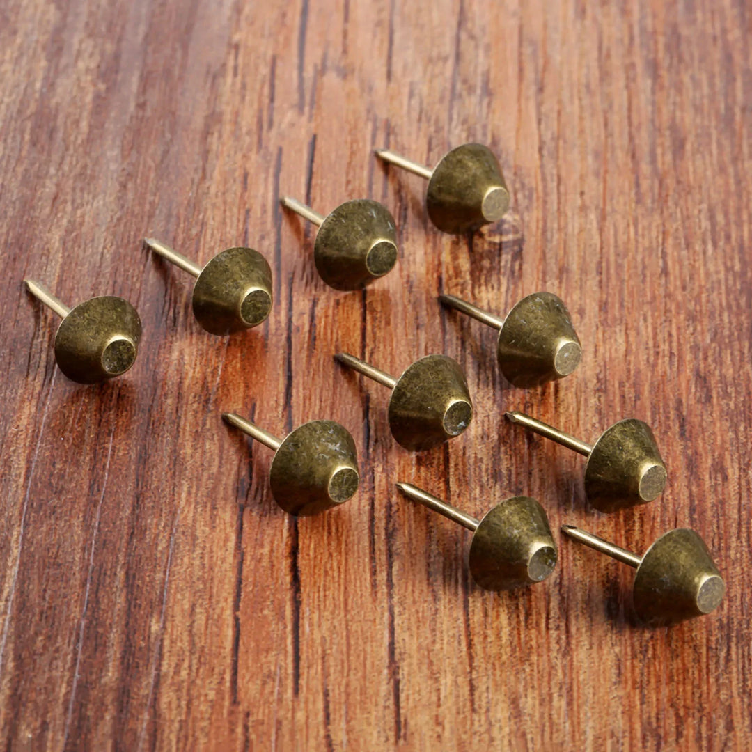 50pc Antique Bronze 11*17mm Flat Upholstery Nails