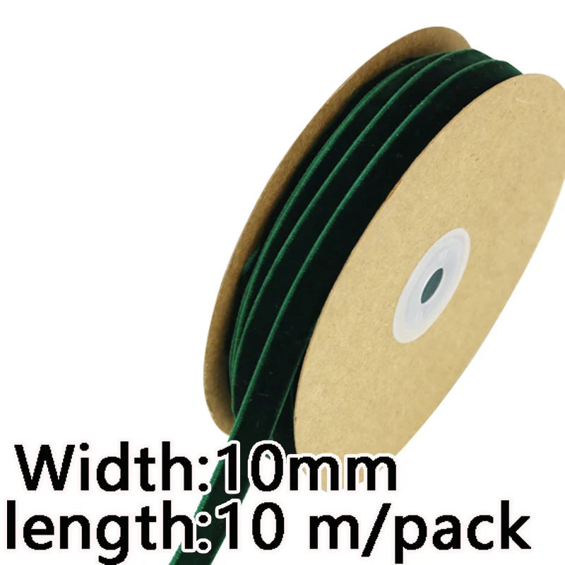 10 Meters / Velvet Christmas and Gift Wrapping Decoration Ribbon