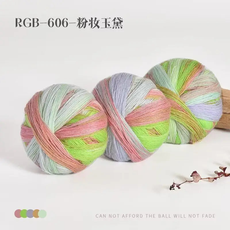 300g Pack Rainbow Wool Yarn