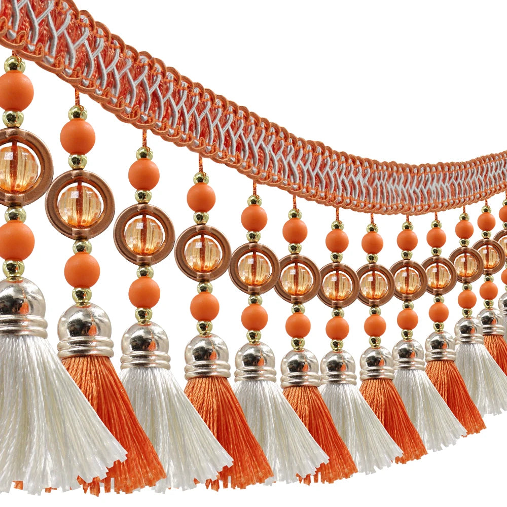 3 YD / Bravelle Tassel Beaded Fringe Trim