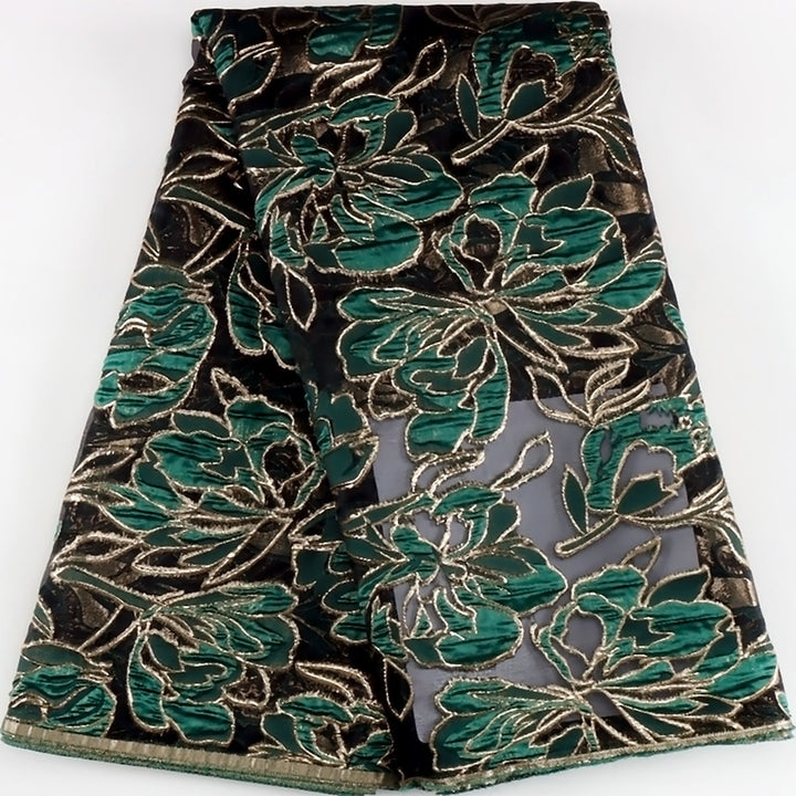 5 YARDS / 11 COLORI / Tessuto per abiti da giacca alla moda in viscosa jacquard floreale velato a contrasto