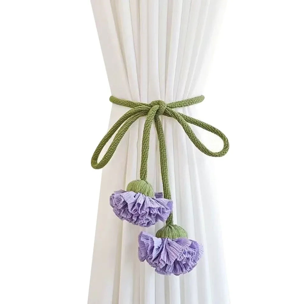 Ravelle Floral Elastic Band Curtain Tieback