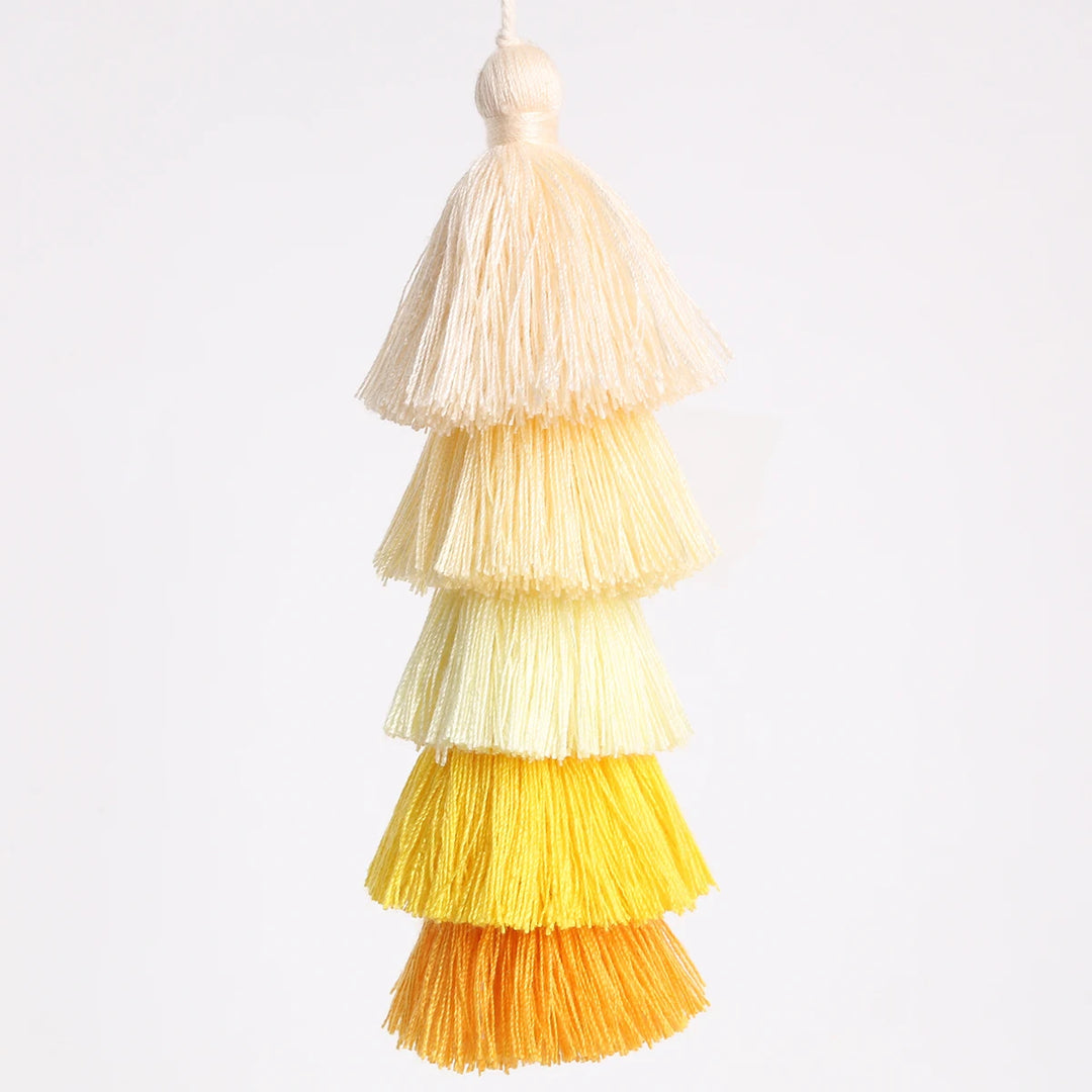 Valure 12cm Polyester Cotton 5 Layers Colorful Key Tassels