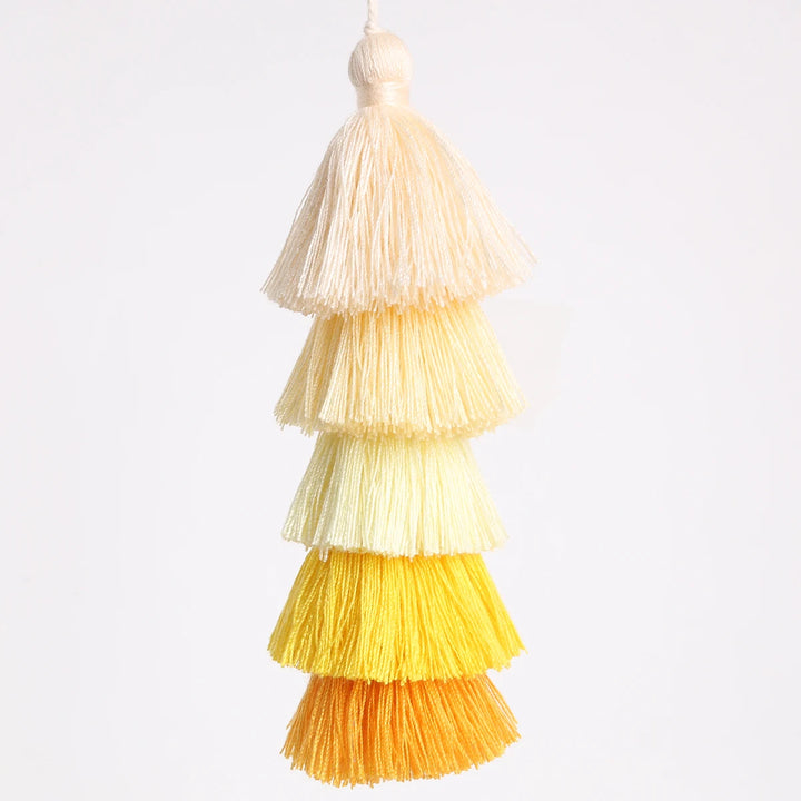 Valure 12cm Polyester Cotton 5 Layers Colorful Key Tassels