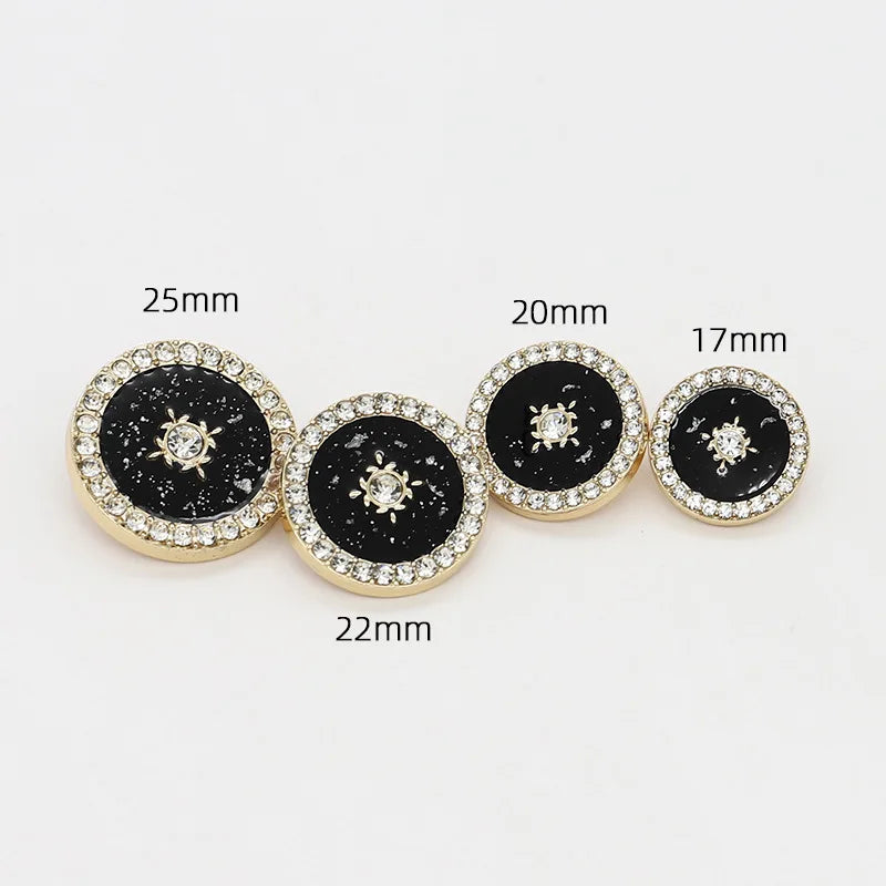 6 PC / Mexils Rhinestone Buttons