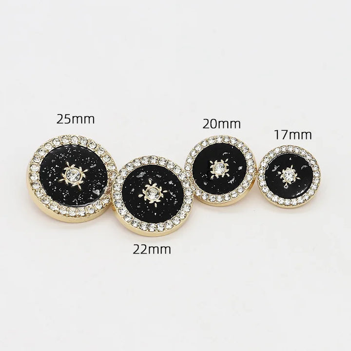 6 PC / Mexils Rhinestone Buttons