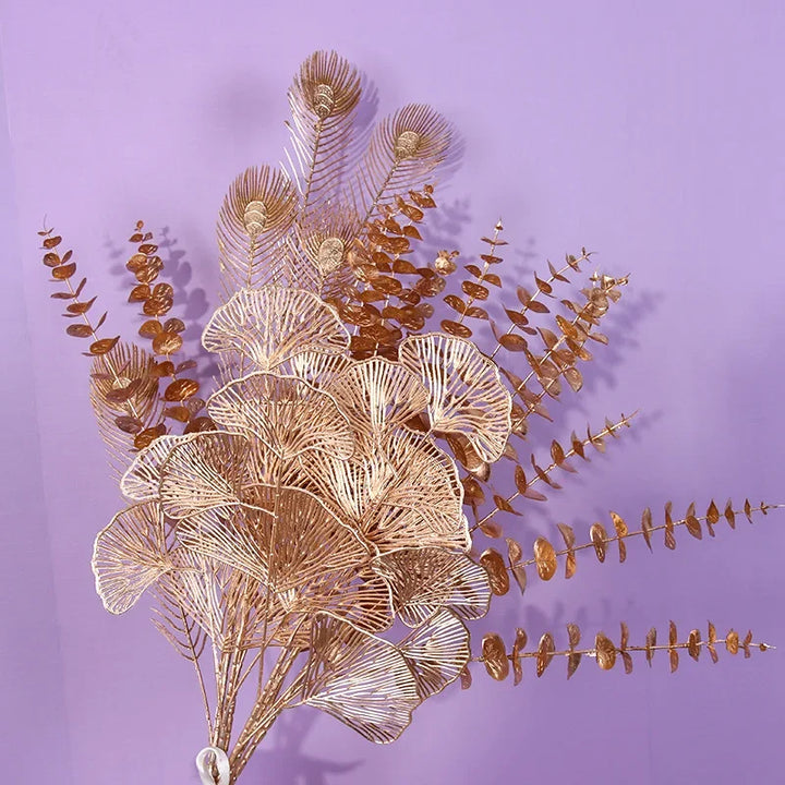 Valen Artificial Golden Ginkgo Leaves