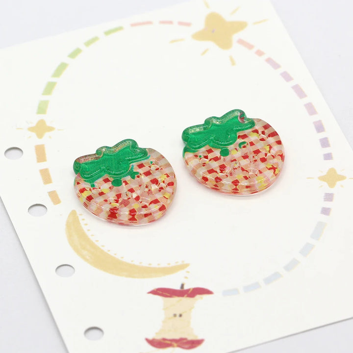 Strawberry 24mm Cute Plastic Button - 10 PC
