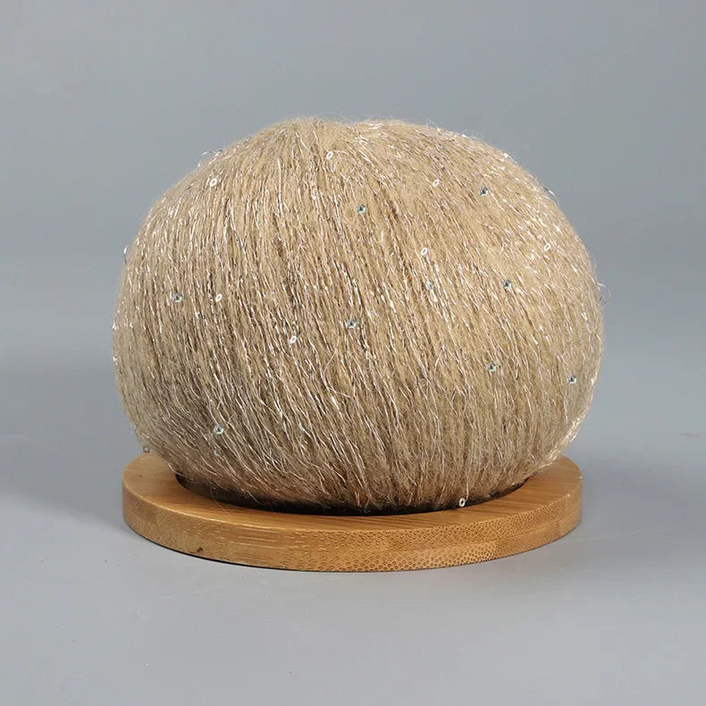 50g Lace  Mohair Yarn with Sequins