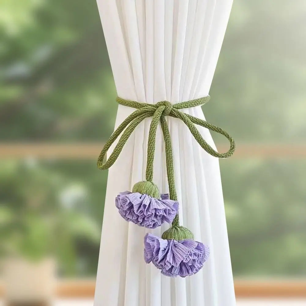 Ravelle Floral Elastic Band Curtain Tieback
