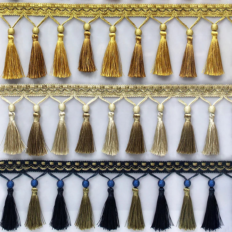 3 YARDS / Junsone Beaded Tassel Fringe Trim