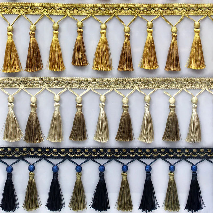 3 YARDS / Junsone Beaded Tassel Fringe Trim