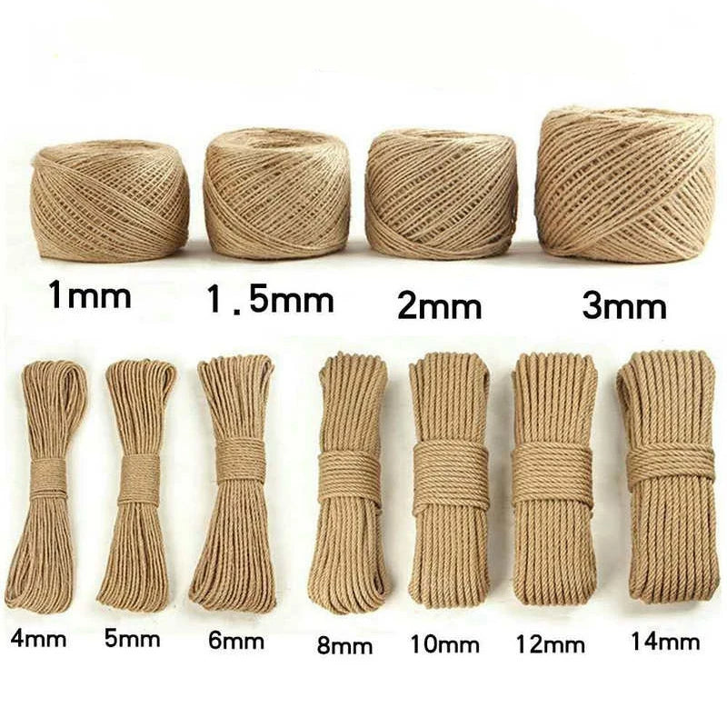 2 Meter / Natural Jute Crafts Rope String Ribbon