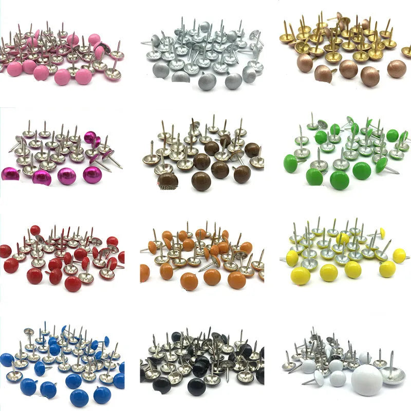 100pcs Colorful Round Upholstery Nails