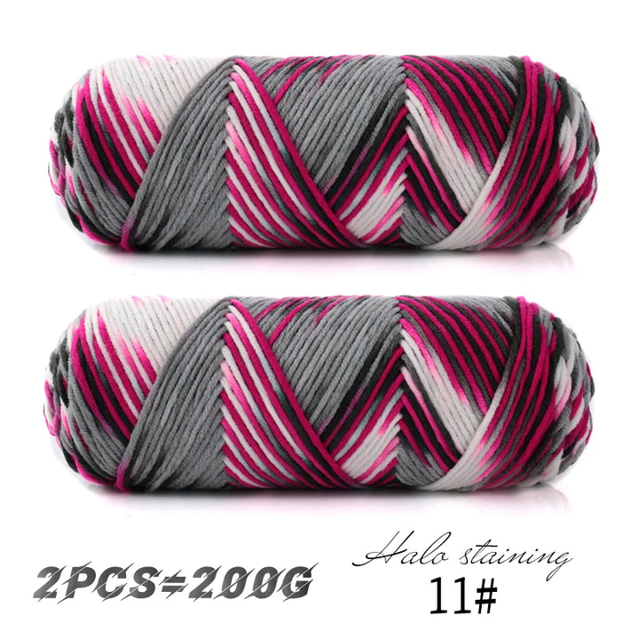 2 PC / Multicolor Acrylic Sweater Yarn