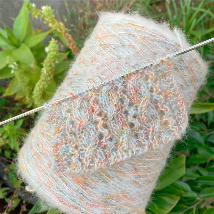 250g Ball Rainbow Faux Mohair Yarn