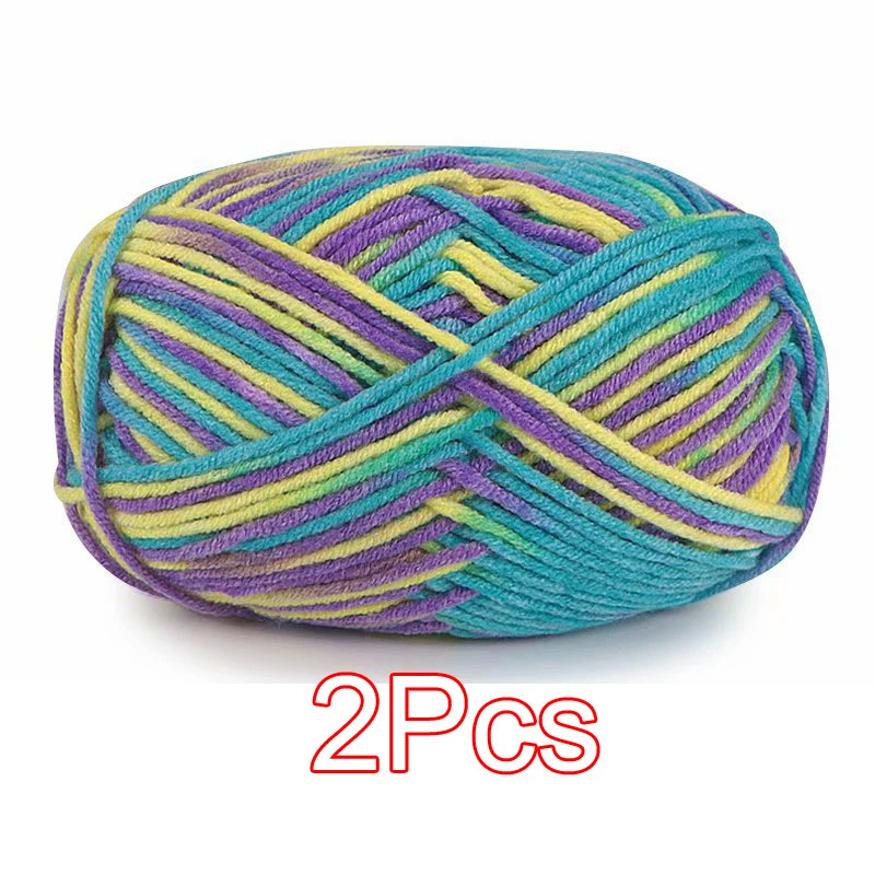 2PC / Tie-dye Crochet Yarn