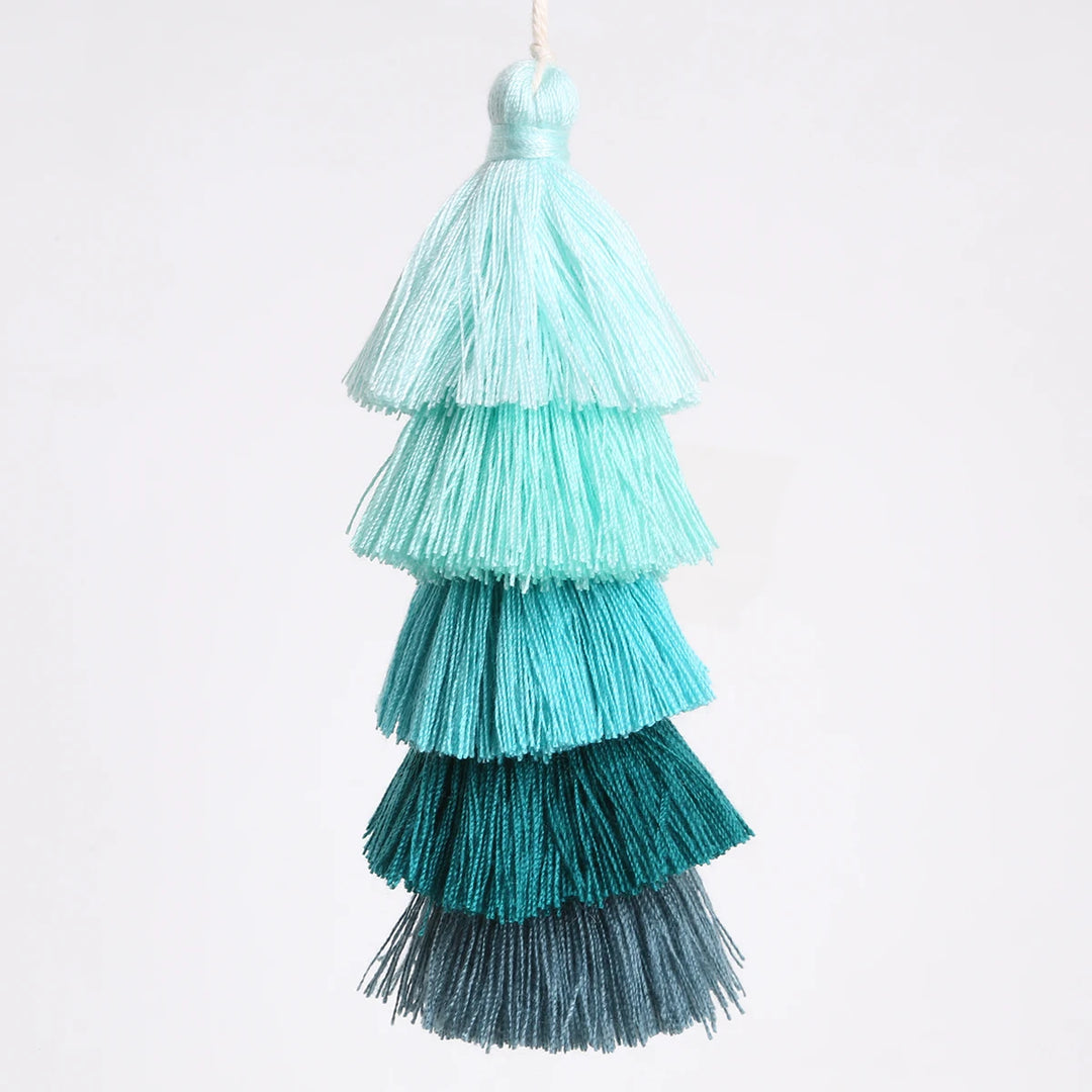 Valure 12cm Polyester Cotton 5 Layers Colorful Key Tassels
