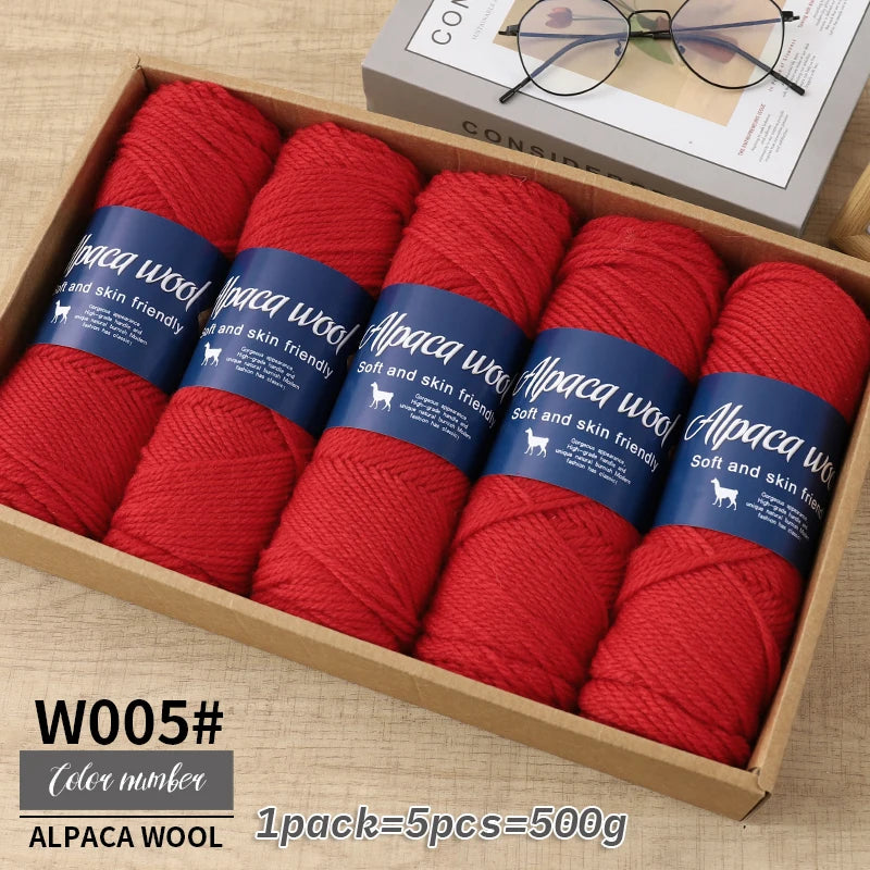 5 PC / Alpaca Wool Coarse Yarn