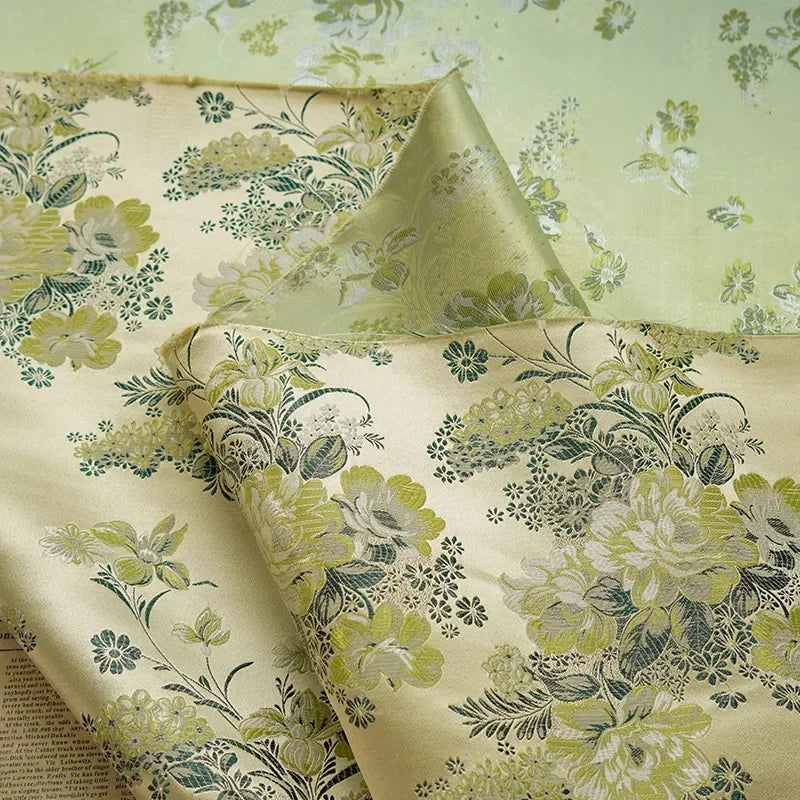 Bertrand Peony Flower Woven Brocade Jacquard Fabric