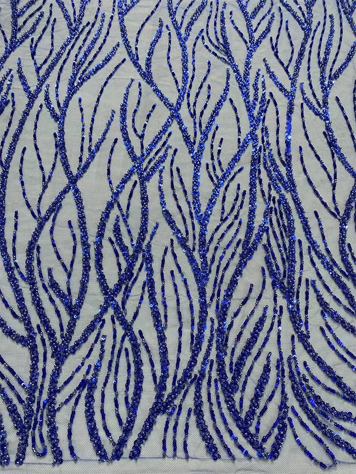 5 YARDS / 7 COLORS / Elysia Beaded Embroidery Bridal Mesh Lace Fabric