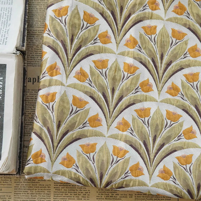 Tulip Pattern Yarn Dyed Jacquard Fabric