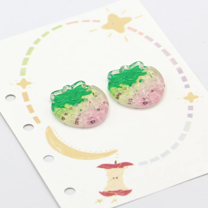 Strawberry 24mm Cute Plastic Button - 10 PC