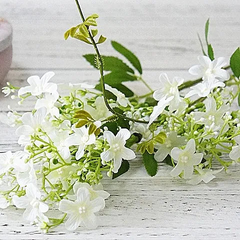 Sylvan 34 Inch Artificial Night Jasmine Long Stem Faux Flowers