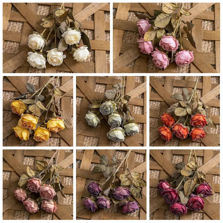 Breeze 43cm 6 Head Bubble Rose Artificial Flower