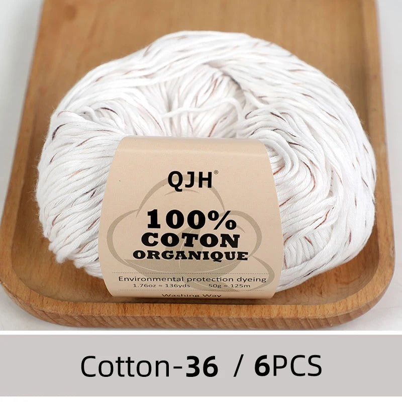 6 PC / 100% Egyptian Cotton Summer Soft Yarn