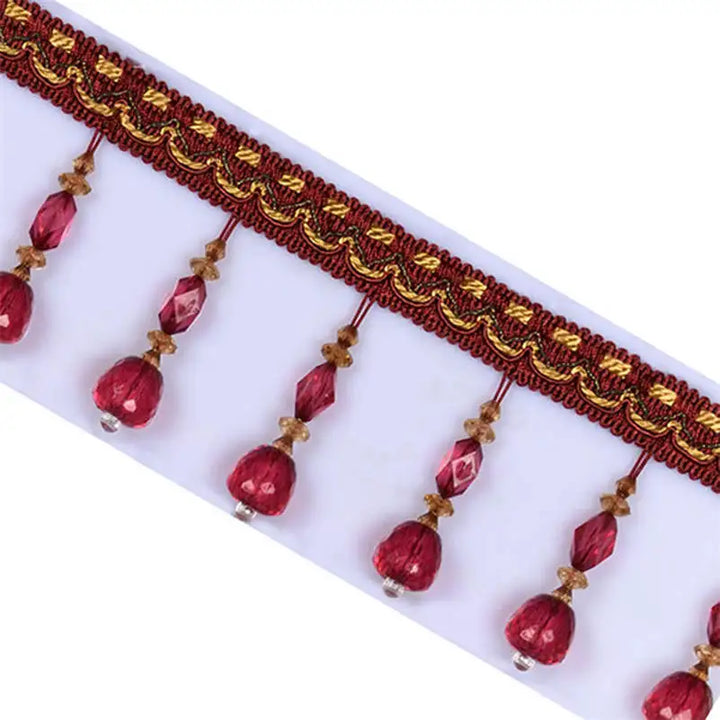 6 YARDS / Geros Beaded Tassel Fringe Trim