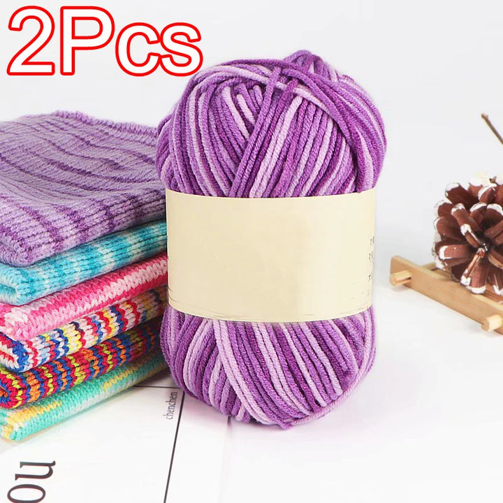 2PC / Tie-dye Crochet Yarn