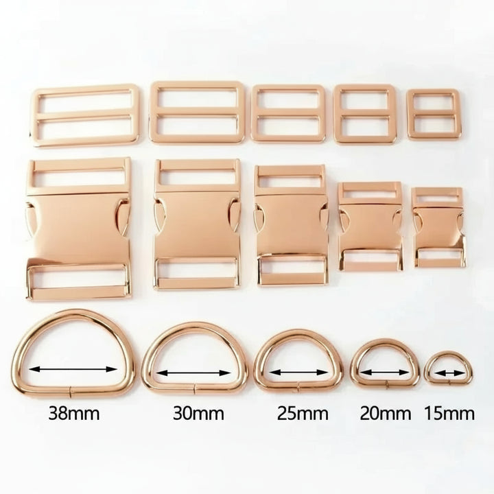 15-38mm Metal D Ring DIY Accessories Buckle Set