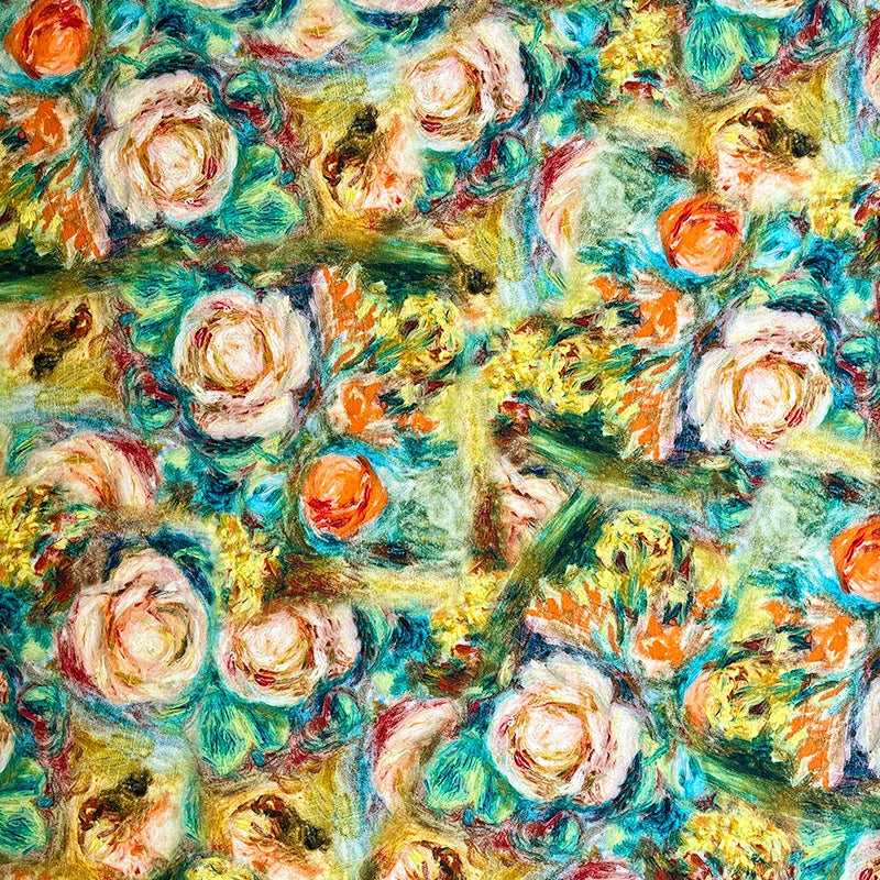 Mona Oil Painting Style Woven Jacquard Fabric