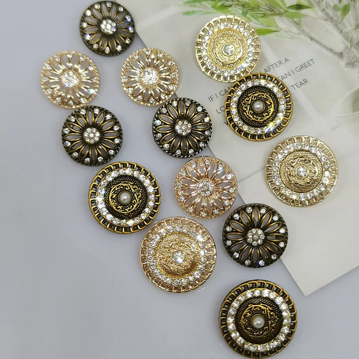 6 PC / Wyatt Rhinestone Buttons